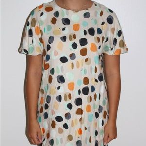 UNCLE FRANK creme and polka dotted dress!!